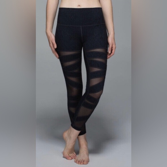 Lululemon Ultra Rare High Times Tech Mesh Leggings Pants Sz 6 - Picture 15 of 15